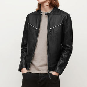 Chaqueta de Cuero Vacuno Genuino para Hombre, Estilo Urbano, Impermeable, Cortavientos, para Invierno, 100% Auténtica, Pakistán 2023 - Product Image 4