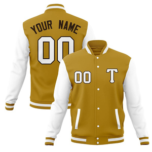 LOW MOQ Custom Winter Letter Varsity Jacket Leather College Bomber Chaquetas bordadas para hombres - Product Image 1