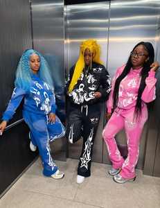 Ensemble de sweats à capuche pour hommes, vintage, délavés, pour femmes, survêtement en éponge française 100% coton, survêtement vieilli délavé à l'acide - Product Image 1