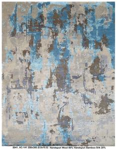 Alfombras de lana de seda anudada a mano, alfombras de área de alta calidad - Product Image 5