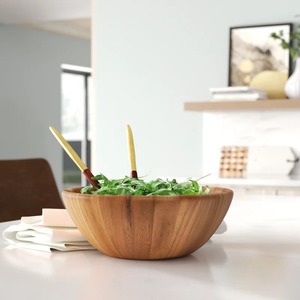 ชามไม้ทำมือสำหรับเสิร์ฟสลัดหรือผลไม้และของขบเคี้ยว - Product Image 5