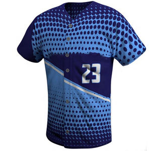 Maillot de baseball unisexe confortable de couleur unie à bas prix uniforme de baseball à sublimation de couleur unie pour adultes - Product Image 2