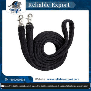 Vente en gros de rênes de cheval tissées en polyester de base personnalisées équipement d'équitation durable logo personnalisé entraînement de course occidentale - Product Image 6