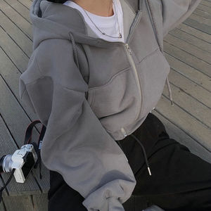 เสื้อฮู้ดผู้หญิงสีพื้น ปักโลโก้ตามสั่ง สไตล์วิทยาลัย แฟชั่นยอดนิยม คุณภาพสูง สำหรับชมรมนักศึกษา รุ่น Alpha Delta Pi ผ้าฟลีซ - Product Image 4