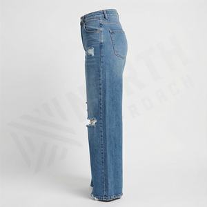 <b>Baggy</b> <b>Women's</b> High Waist Vintage Breathable Patchwork Casual Customized Color Denim <b>Jeans</b> Trousers Fashionable Streetwear Fit - Product Image 2