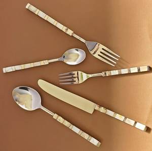American Design Metal <b>Flatware</b> <b>Set</b> With Mop Handle Stainless Steel Cutlery <b>Set</b> for Wedding & Hotel Dinnerware Usage - Product Image 5