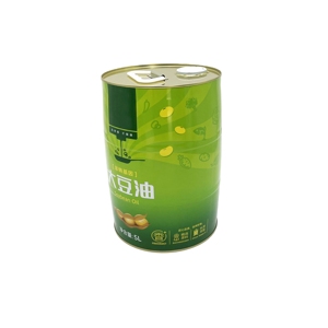 Bidons en fer blanc de 5 L grande capacité en forme de fût pour l'huile d'olive, l'huile d'arachide, le stockage d'aliments en conserve, de nourriture pour animaux et de biscuits, avec logo personnalisé - Product Image 3