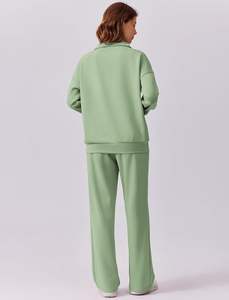 Conjuntos de 2 piezas para mujer, trajes de otoño 2025, chándal, sudadera de gran tamaño, pantalones de chándal de pierna ancha, conjunto a juego, chándal - Product Image 3