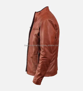 Nueva chaqueta de cuero suave ajustable para hombre con cuello levantado mangas largas de moda último estilo de invierno en oferta - Product Image 2
