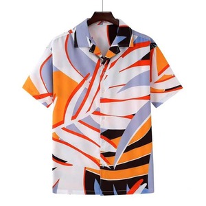 Chemise décontractée pour homme à boutons, de luxe, de haute qualité, extensible, anti-froissement, respirante, en polyester/coton imprimé - Product Image 3