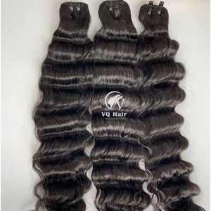 100% Extensions de cheveux Remy vietnamiens cuticule vierge crue alignée faisceaux de cheveux humains ondulés avec fermeture à lacet frontal - Product Image 4