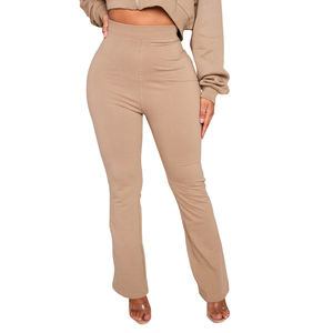 100% Cotton Flared <b>Sweatpants</b> and Hoodie Sets <b>Women</b> Clothing High Quality 2024 Custom Logo Tracksuit Hoodie Set - Product Image 1