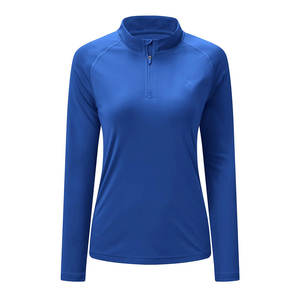 Nueva Camiseta de Manga Larga con Cierre de Cremallera de Alta Calidad al por Mayor, Tejida en Poliéster y Algodón, de Secado Rápido, Cómoda, Informal y Transpirable - Product Image 1