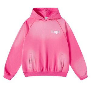 Design personnalisé Fashion Style Streetwear Plain Pullover Hoodies Stone Washed Faded Vintage Distressed Men Hoodies - Product Image 6