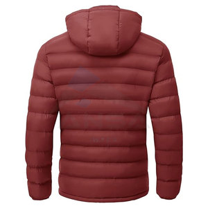 Chaqueta acolchada cálida y ligera para hombre, capucha desmontable, tela resistente al agua y 4 bolsillos, logotipo personalizado OEM directo de fábrica - Product Image 4