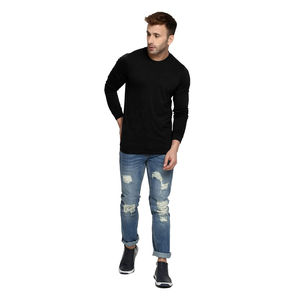 T-shirts pour hommes de la meilleure qualité, manches longues, 100% coton, écologiques, respirants, séchage rapide, design confortable, motif uni, tendance - Product Image 5