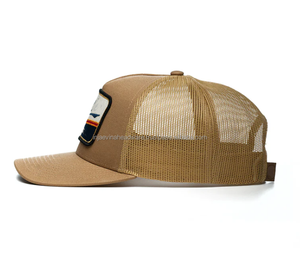 Casquette Trucker Personnalisée en Gros, 6 Panneaux, Dos en Maille, Patch Tissé, Logo Privé pour Streetwear Tendance et Performant - Product Image 4
