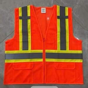 Veste de sécurité réfléchissante à haute visibilité en nylon, classe 2 ANSI, classe 1 EN ISO, pour le travail, la construction, la circulation, la conduite en plein air - Product Image 5