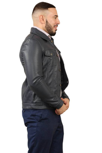 Chaqueta de Motociclista de Cuero Genuino Personalizada, Ecológica, Transpirable, Elegante, Ajustada, Informal, de Alta Calidad, en Oferta - Product Image 5