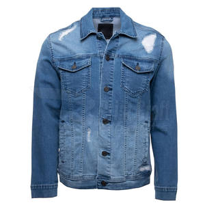 Nouveau design veste en jean de couleur unie pour hommes adultes style décontracté avec motif de lettres pour l'hiver - Product Image 1