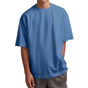 T-shirt formel 100 % coton 300 GSM pour homme – Personnalisable, grande taille, épaules tombantes, en tissu polaire - Product Image 1