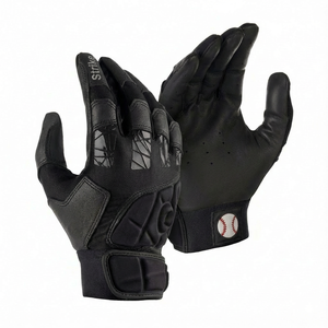 Gants de frappe en cuir de chèvre à poignet court, couleurs personnalisées, marque privée, vente en gros, antidérapants, antichocs, pour le softball - Product Image 3