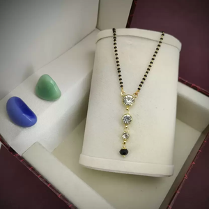Cena elegante doble cadena Mangalsutra para mujer joyería de moda para el matrimonio y la fiesta - Product Image 4