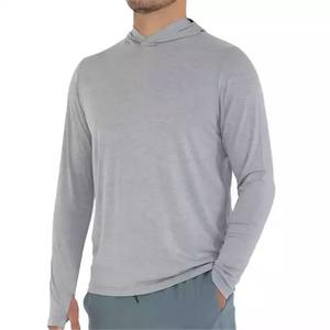 Camisa de pesca de manga larga con protección UV UPF 50 + para hombre con malla de poliéster que absorbe la humedad y Sudadera con capucha ventilada conjuntos de estilo solar - Product Image 5