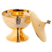 Nouveautés : Ensemble de calice et de ciboire en laiton/plaqué or, accessoires religieux catholiques chrétiens