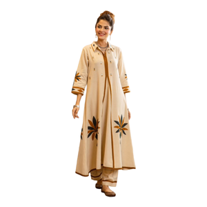Ladies Traditional <b>Long</b> Kurta Pant Set Comfortable Ethnic Wear High Quality Manufacturer for best Price - Product Image 1