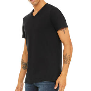 T-shirts de sport pour hommes, respirants, en coton 95% et polyester 5%, coupe classique, couleur et logo personnalisés - Product Image 5