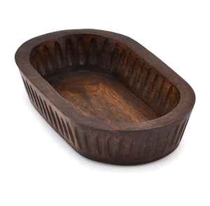 เชิงเทียนไม้แกะสลักจากไม้ paulownia เชิงเทียนไม้แบบชนบทสำหรับตกแต่งบ้านเป็นเทียนวันเกิดกลางชาม - Product Image 1