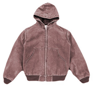Custom Acid Wash Hoodie for <b>Workers</b> High Quality 100% Cotton Heavyweight Fleece Zip-Up Winter <b>Jacket</b> in XS Size - Product Image 1