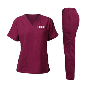 Hospital Medical <b>Scrub</b> Sets Polyester Fabric Professional Nursing Uniforms Lightweight Comfortable Wear - Product Image 4