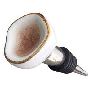 Moroccan Gold Hand Painted Crackle Glaze Ceramic Knobs <b>Bottle</b> Stopper <b>Olive</b> <b>Oil</b> <b>bottle</b> Stopper Gift Items - Product Image 1