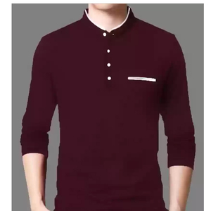 Fils doux t-shirt pour hommes col Henley vêtements à manches longues coupe décontractée style facile t-shirts en coton léger port décontracté - Product Image 4