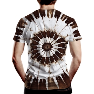 Cheap Wholesale Custom Logo Crew Neck T-shirt Oversized 95% Cotton 5% Spandex <b>Tie</b> Dye T Shirt For Men - Product Image 5