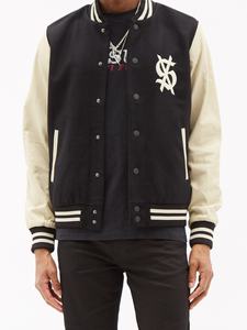 Patchs brodés OEM, veste de baseball en cuir personnalisée pour hommes, veste de rue, veste universitaire grande taille pour hommes - Product Image 3