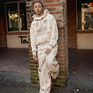 ชุดวอร์มผ้าเกล็ดปลาเทอร์รี่สไตล์วินเทจมีซิปโอเวอร์ไซส์ชุดวอร์ม500Gsm เหมาะสำหรับฤดูหนาว - Product Image 1