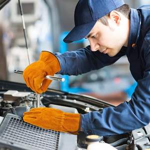 Gants de sécurité pour conducteur en cuir de vache véritable pour hommes Gants de conduite de travail industriels résistants aux coupures Gants de sports de plein air - Product Image 6