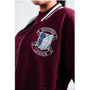 Chaquetas universitarias de colección de invierno OEM para hombres y mujeres patrón de letras bordado de chenilla suelta elegante - Product Image 3