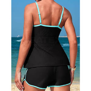 Conjunto de Top y Shorts de Baño para Mujer, Tela Ligera, Forro Suave, Cómodo para Usar en el Océano y la Piscina - Product Image 3