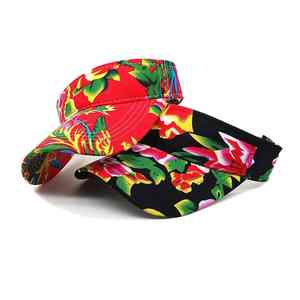 Nueva Gorra de Visera Deportiva con Estampado Floral Divertido y Alegre en Rojo, Verde y Azul Brillante, Estilo Hip Hop Tradicional - Product Image 4