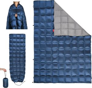 Léger Portable Puffy Quilt Solide Motif Coupe-Vent Chaud Cape pour Camping En Plein Air Plage Pique-Nique Active Bottoms avec Snaps - Product Image 1