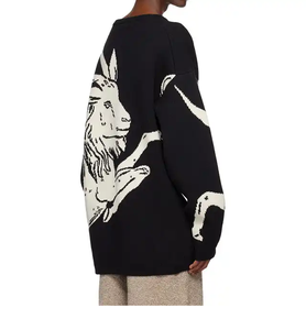 Pull-over à col rond pour hommes en laine/acrylique personnalisé OEM pour l'hiver tricot uni respirant logo et couleur personnalisés fabricant - Product Image 3