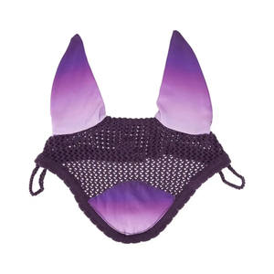 Diseño personalizado de alta calidad Color púrpura Caballo Fly Veil Ear Bonnet Equitación ecuestre Producto disponible en todos los diseños - Product Image 3