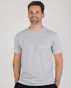 Camiseta Clásica de Bolsillo para Hombre, Tejida, Ecológica, de Secado Rápido, Transpirable, Corte Regular, Manga Corta, Tejido Air Weave, Sensación Fresca para el Día a Día - Product Image 2