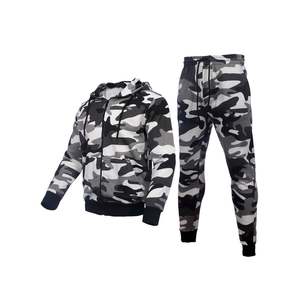 ชุดออกกำลังกายสองชิ้นมีซิปของผู้ชายกางเกงวอร์มเข้ารูปกันลมปกเสื้อแบบมีฮู้ด - Product Image 5