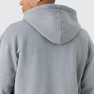 2025 último diseño hombres cremallera ácido lavado sudaderas con capucha nueva moda personalizada Color sólido peso pesado hombres cremallera sudaderas con capucha - Product Image 6