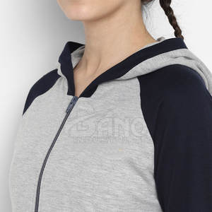 Survêtement d'hiver pour femme en coton 100% de qualité supérieure, motif uni, col montant, logo personnalisé, tenue décontractée de jogging respirante et à séchage rapide - Product Image 2